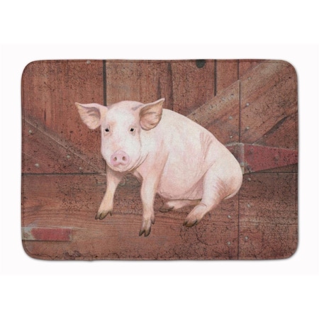 Carolines Treasures Pig at the Barn Door Machine Washable Memory Foam Mat SB3072RUG